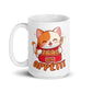 Bon Appetit Kawaii Cat Cute Mug, White, 15 oz