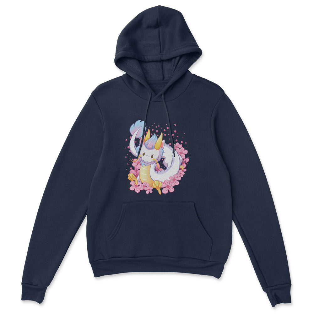 Chinese Zodiac Year of Dragon Kawaii Hoodie - Navy