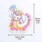 Chinese Zodiac Year of Dragon Kawaii Sticker measurements