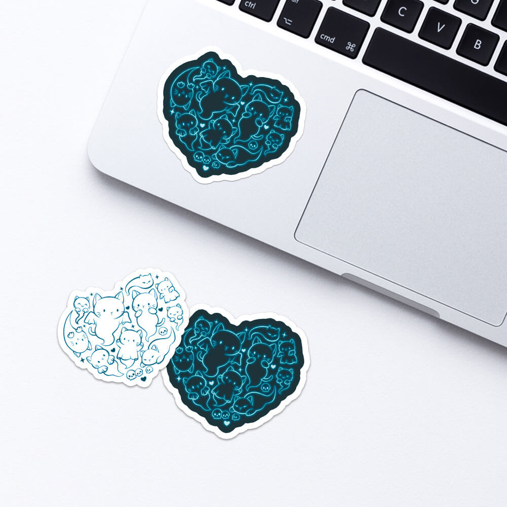 Cute Cat Ghosts Kawaii Stickers for laptop