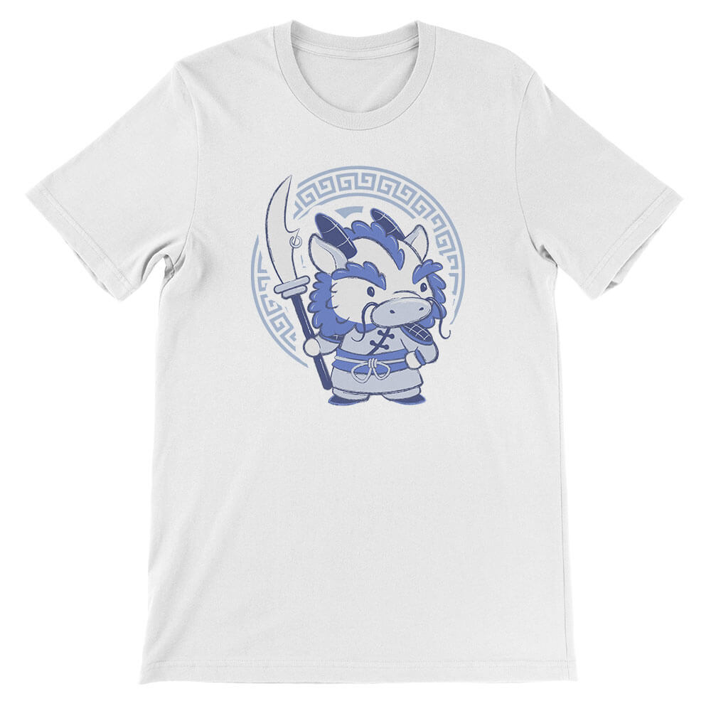 Dragon Warrior Chinese Zodiac Kawaii T-shirt - White