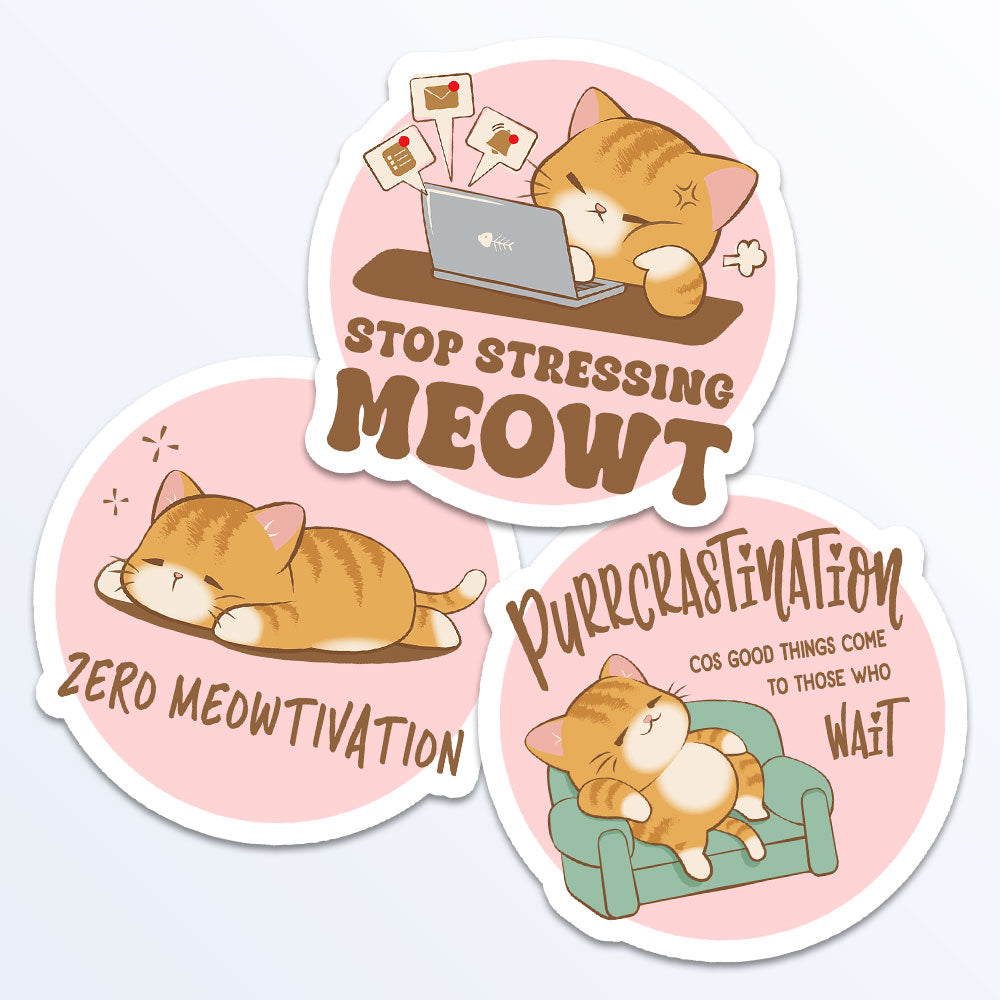 Funny Cute Cat Kawaii Stickers