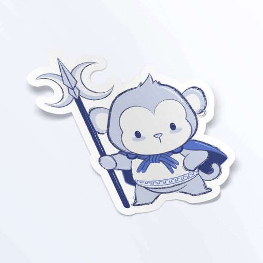 Monkey Warrior Chinese Zodiac Kawaii Sticker