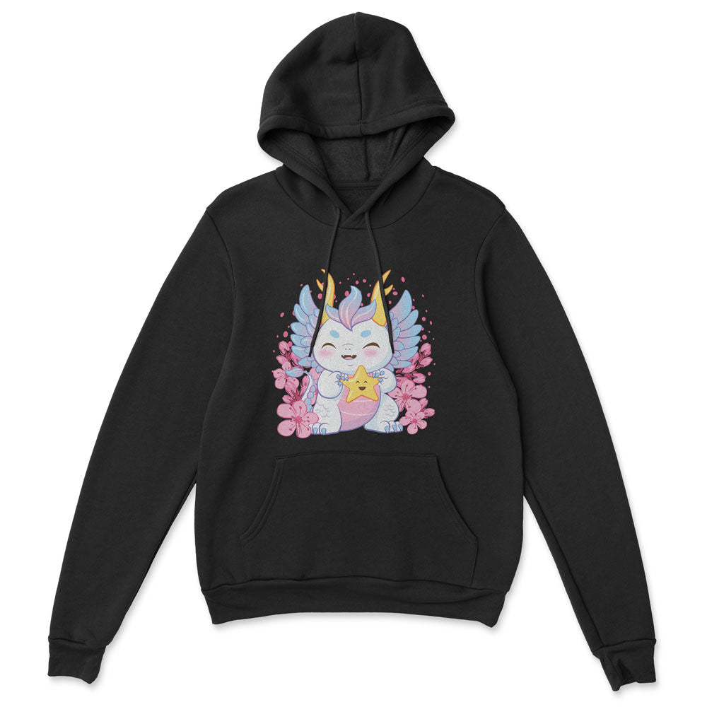 My Lucky Star Kawaii Dragon Hoodie - black
