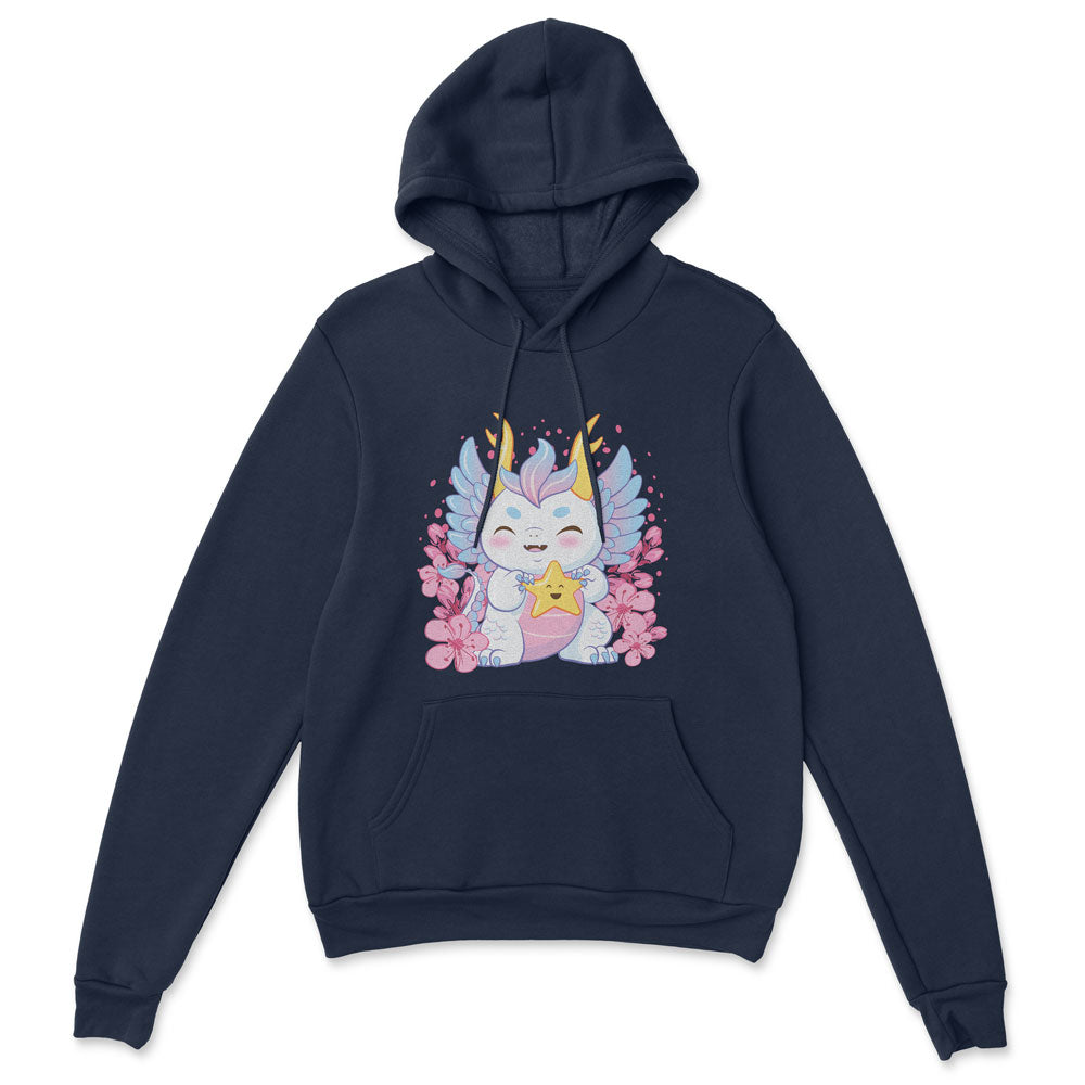My Lucky Star Kawaii Dragon Hoodie - navy
