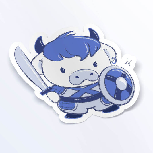 Ox Warrior Chinese Zodiac Kawaii Sticker