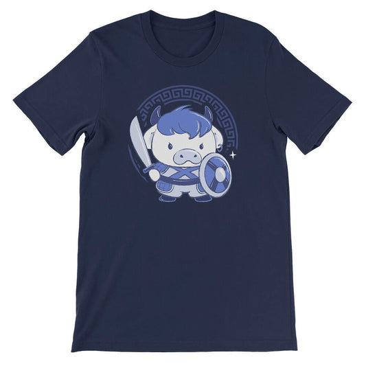 Ox Warrior Chinese Zodiac Kawaii T-shirt - Navy