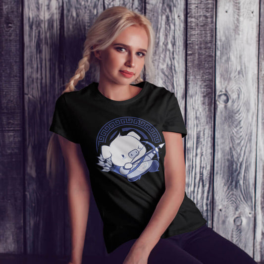 Pig Warrior Chinese Zodiac Kawaii T-shirt for women