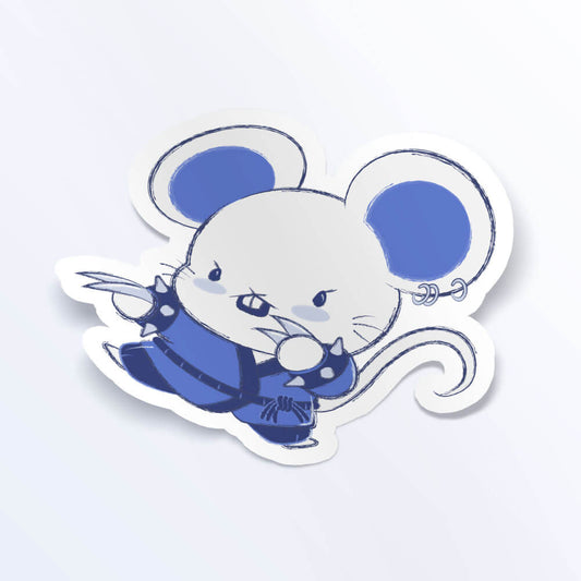 Rat Warrior Chinese Zodiac Kawaii Sticker