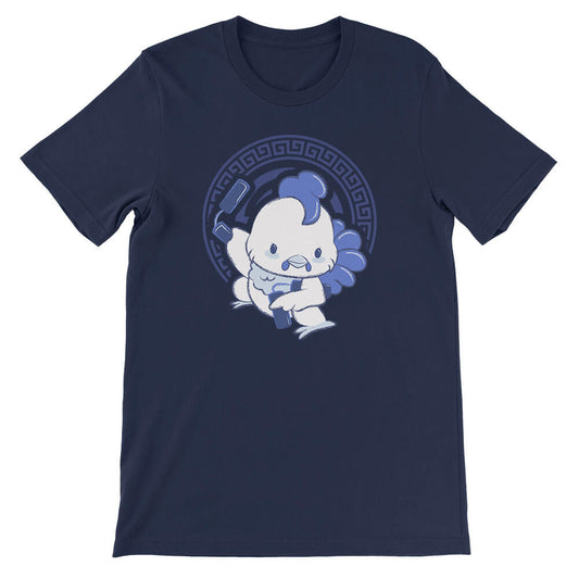 Rooster Warrior Chinese Zodiac Kawaii T-shirt - Navy