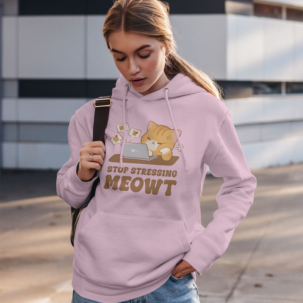 Stop Stressing Meowt Funny Cat Hoodie for women
