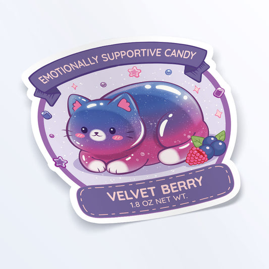 Subtle Bisexual Pride Cute Cat Loaf Sticker