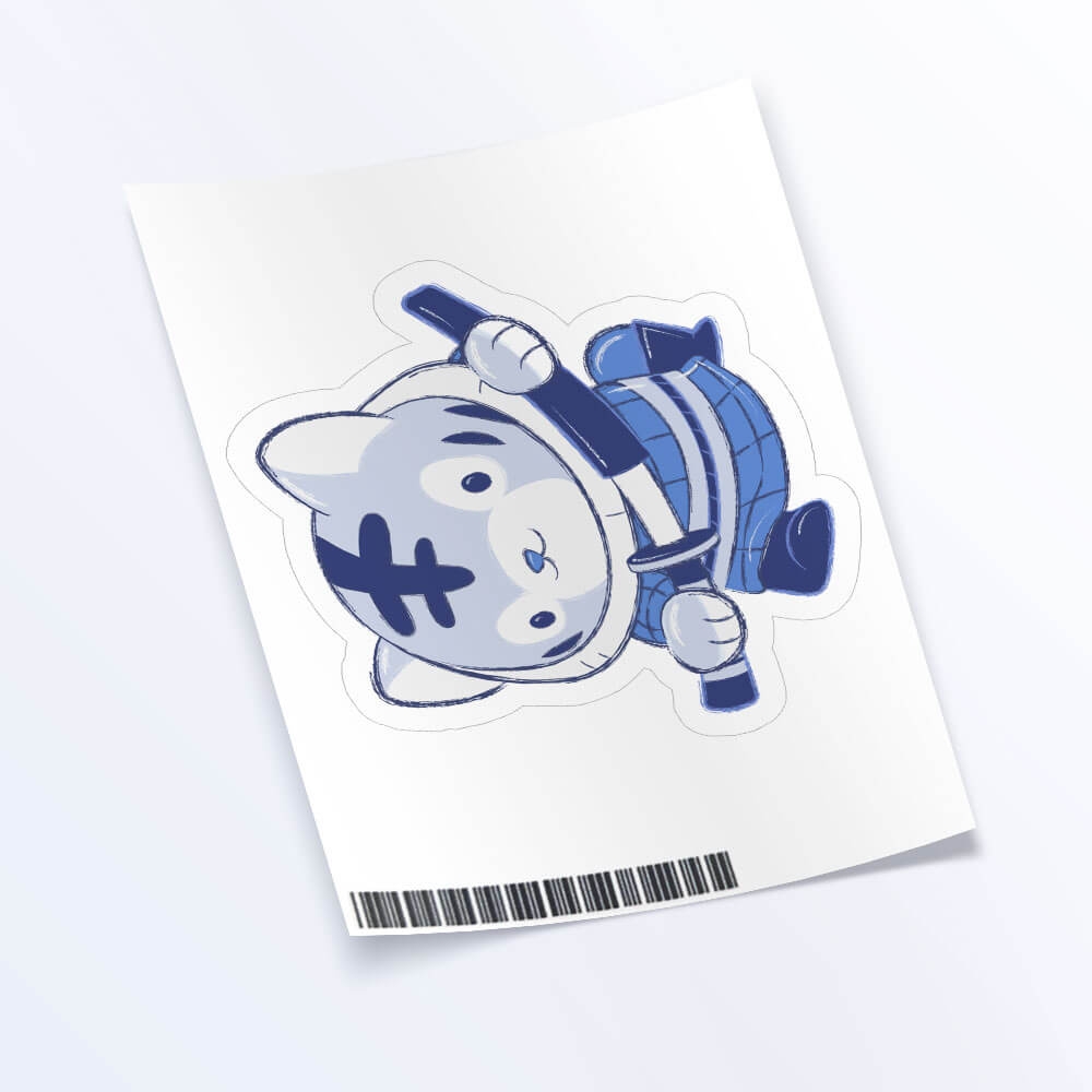 Tiger Warrior Chinese Zodiac Kawaii Sticker sheet