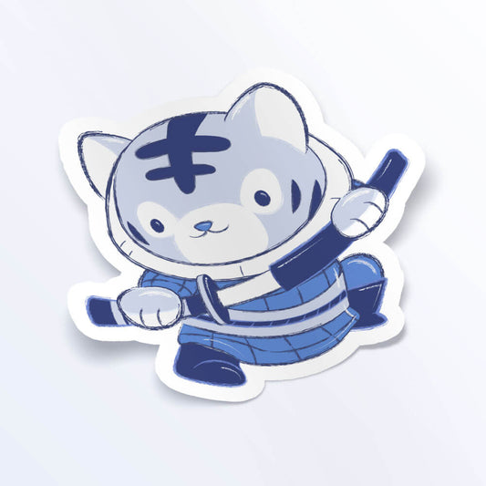 Tiger Warrior Chinese Zodiac Kawaii Sticker