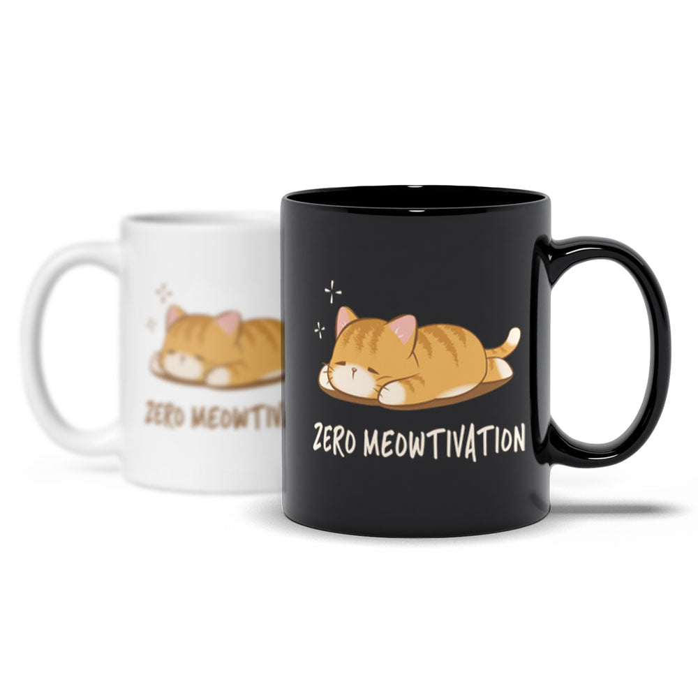 Zero Meowtivation Kawaii Cat Cute Mug