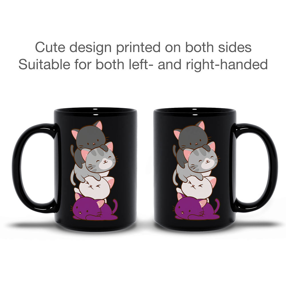 Asexual Pride Cute Kawaii Cat Mug