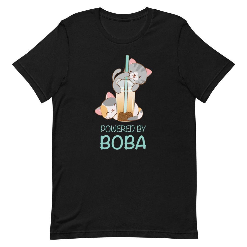 Cute Boba Cats Kawaii T-Shirt S / Black