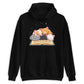 Cute Bookish Cats Kawaii Hoodie for Readers and Book Lovers - black