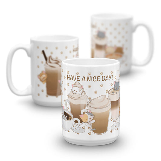 Cute Coffee Cats Kawaii Mug