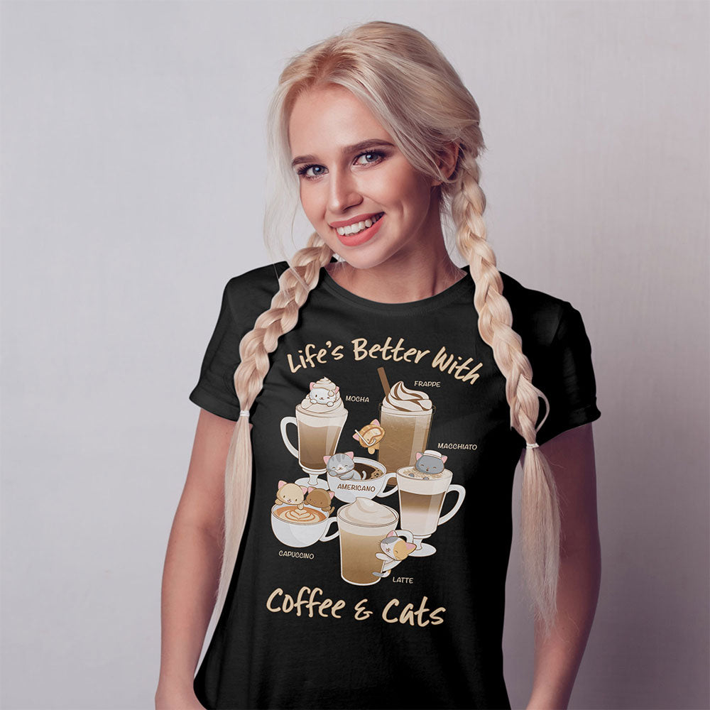 Cute Coffee Cats Kawaii T-Shirt
