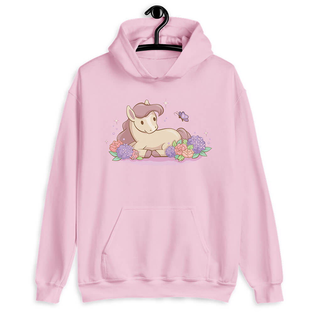 Cute Horse and Butterfly Kawaii Hoodie