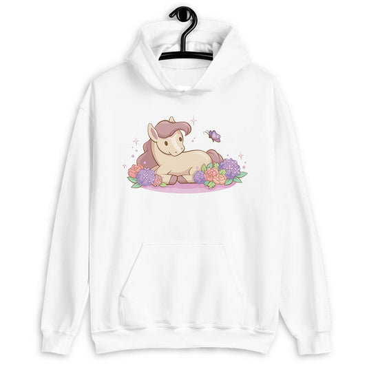 Cute Horse and Butterfly Kawaii Hoodie