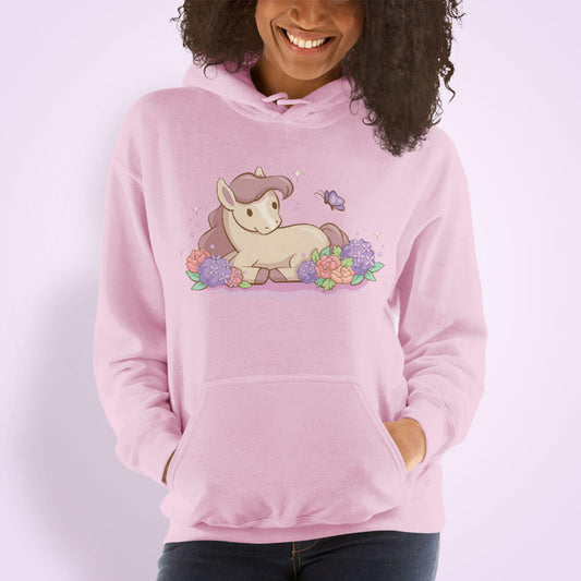 Cute Horse and Butterfly Kawaii Hoodie