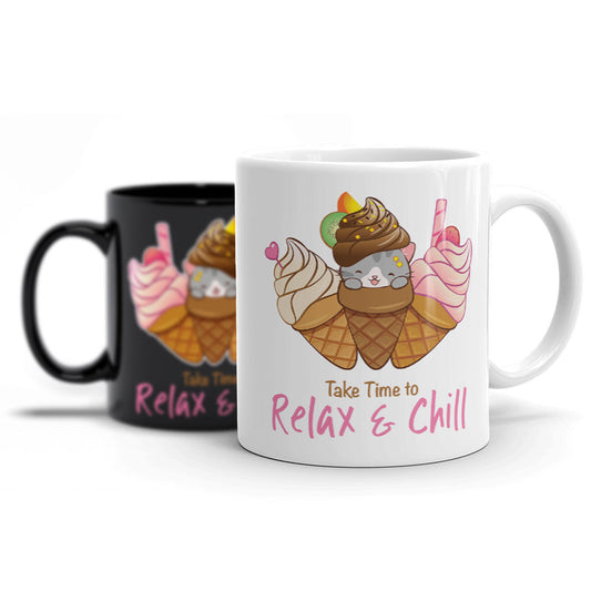 Cute Ice Cream Cat Kawaii Mug