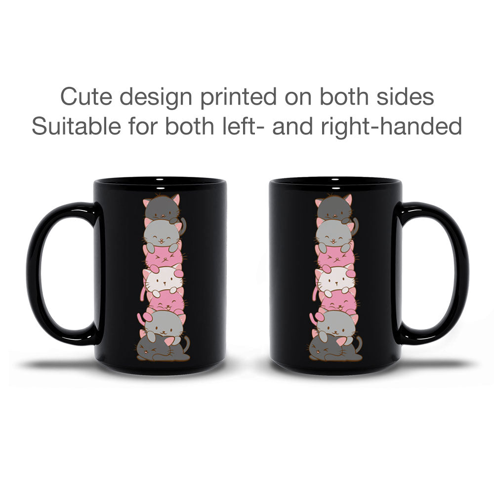 Cute Kawaii Cat Demigirl Pride Mug - 2 sided