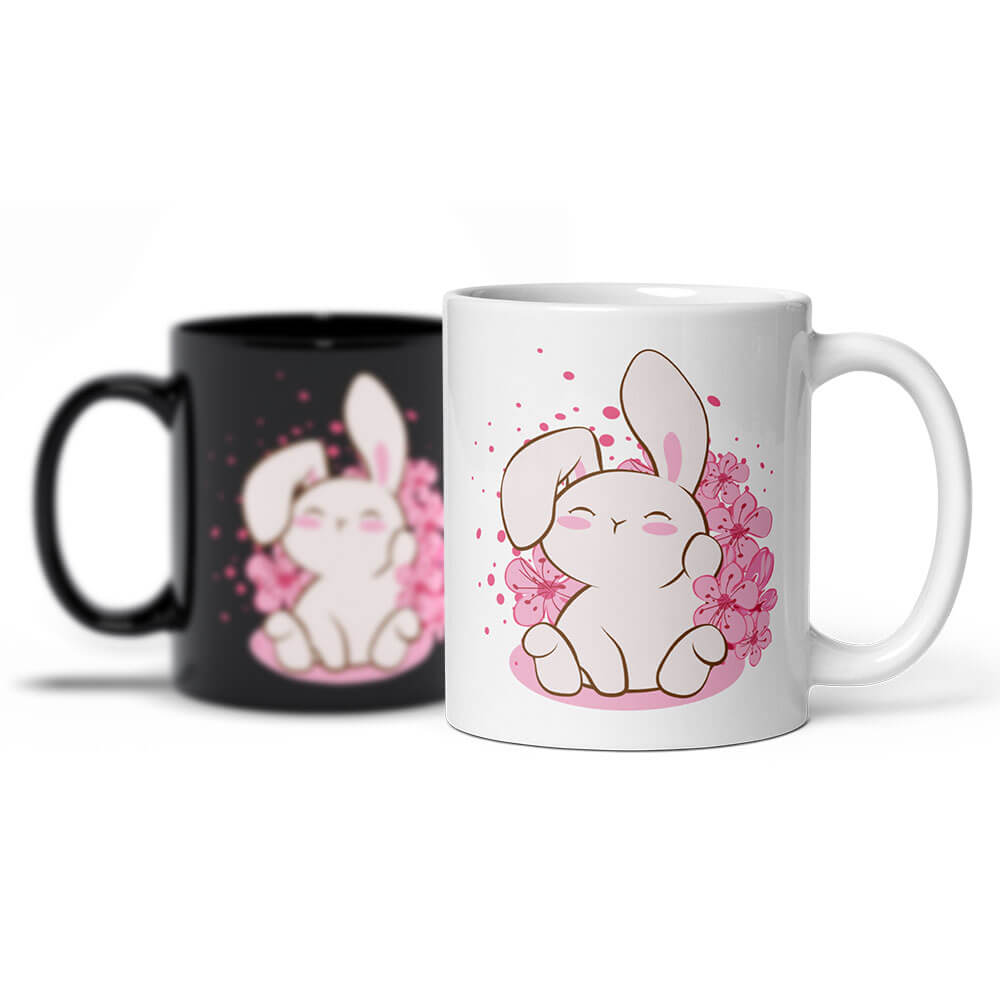 Cute Bunny Mug, Ceramic Rabbit Tea Cup, Cute Bunny Gift, Bunny Coffee Cup  Handmade in Italy. 