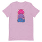 Kawaii Cat Pile Bisexual Pride T-Shirt S / Heather Prism Lilac