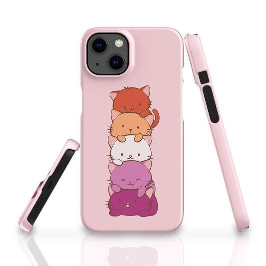 Lesbian Pride Kawaii Cat Phone Case