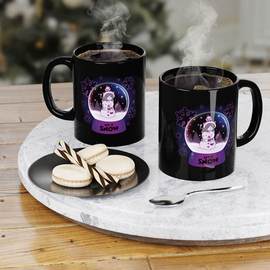Let it Snow Cute Snow Globe Kawaii Mugs