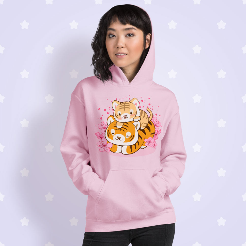 Mommy & Baby Kawaii Tiger Hoodie for women