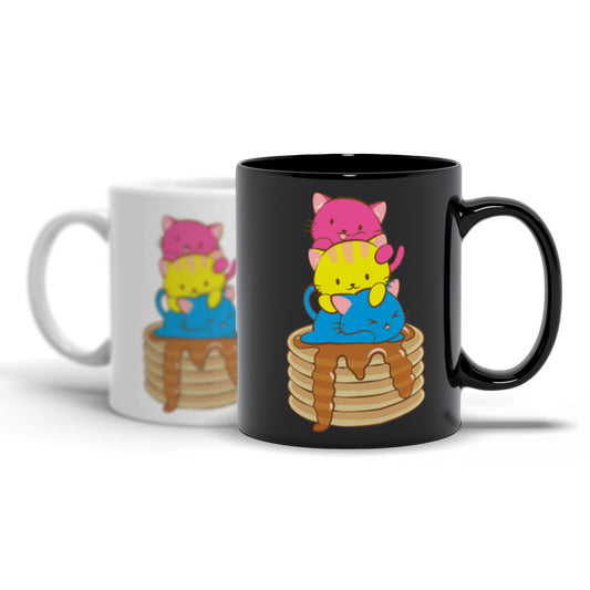 Pansexual Pride Cute Kawaii Cat Mug