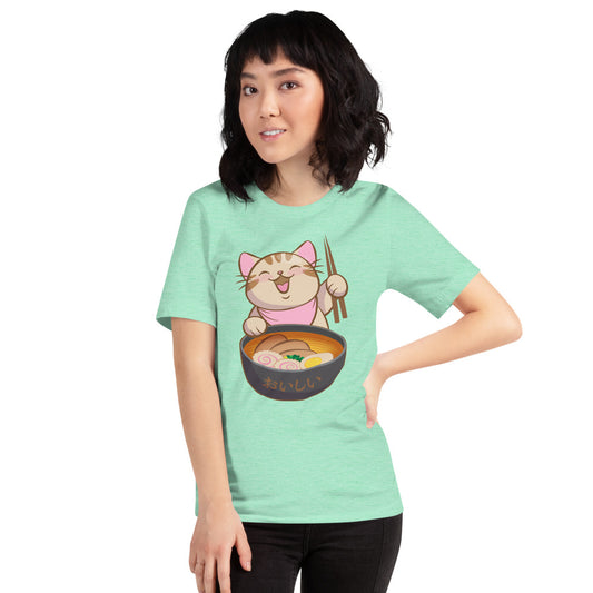 Cute Kawaii Ramen Cat T-Shirt