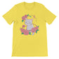 Roses and Thorns Kawaii Cat T-shirt Yellow
