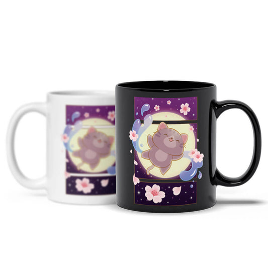 Sakura Flight Kawaii Cat Cute Mug