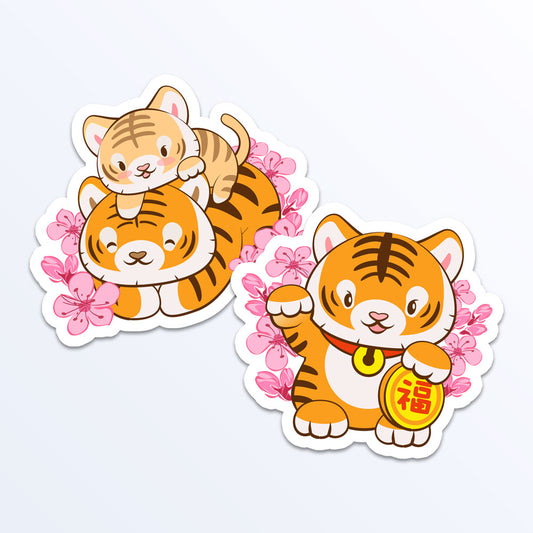 Year of Tiger Kawaii Vinyl Stickers