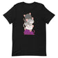 Kawaii Cat Pile Asexual Pride T-Shirt S / Black