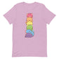 Kawaii Rainbow Cat Pile Gay Pride T-Shirt S / Heather Prism Lilac