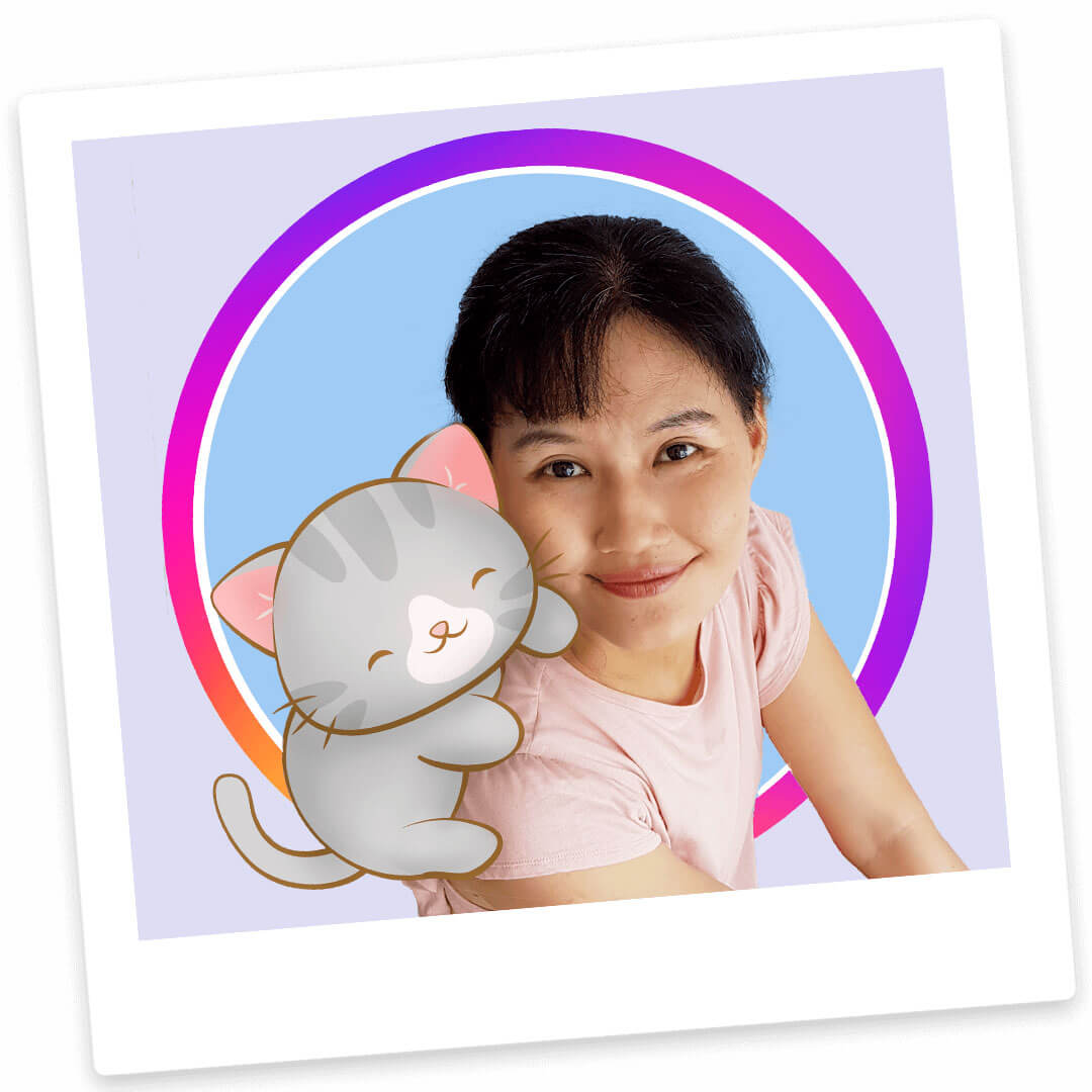 Photo of Irene Koh and Kawaii Cat Gray-gray