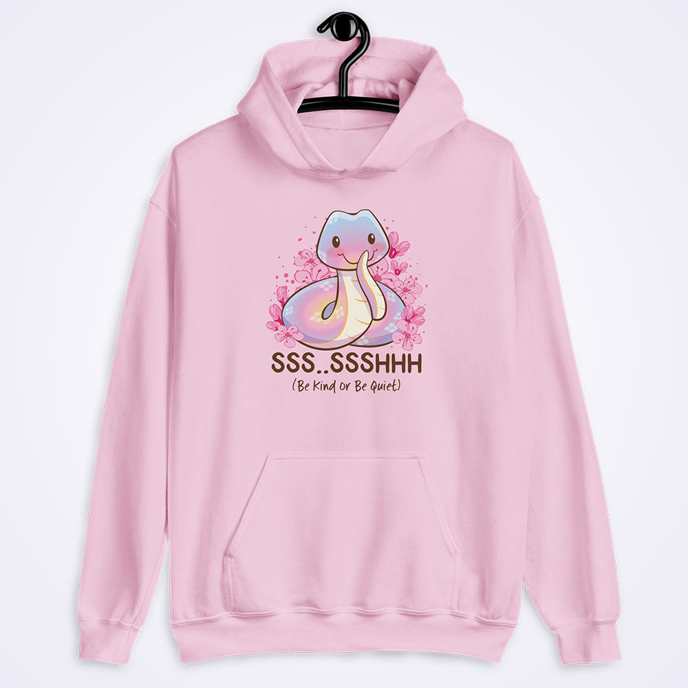 Be Kind or Be Quiet Cute Snake Kawaii Hoodie - Pink