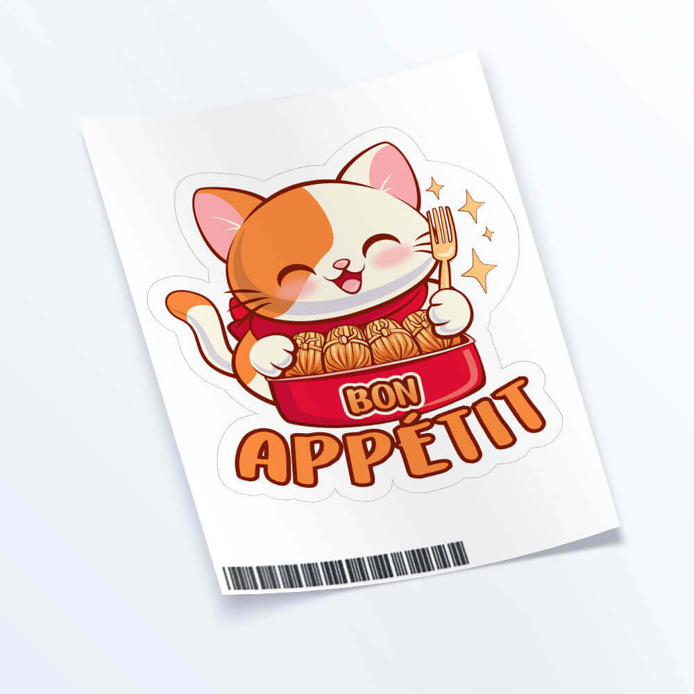 Bon Appetit Tamale Cat Kawaii Sticker Sheet
