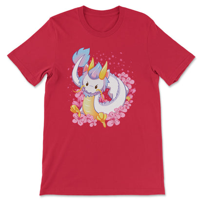 Chinese Zodiac Year of Dragon Kawaii T-shirt - red