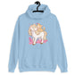 Cute Cat and Horse Kawaii Hoodie - Blue