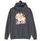 Cute Cat and Horse Kawaii Hoodie - Dark Grey Heather