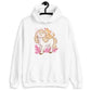 Cute Cat and Horse Kawaii Hoodie - White