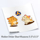 Cute Cats Playing Volleyball Kawaii Sticker Set