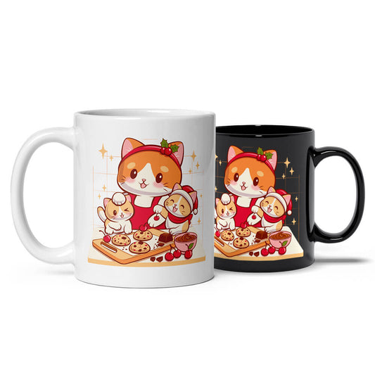 Cute Cats and Chocolate Cherry Cookies Coffee Mug